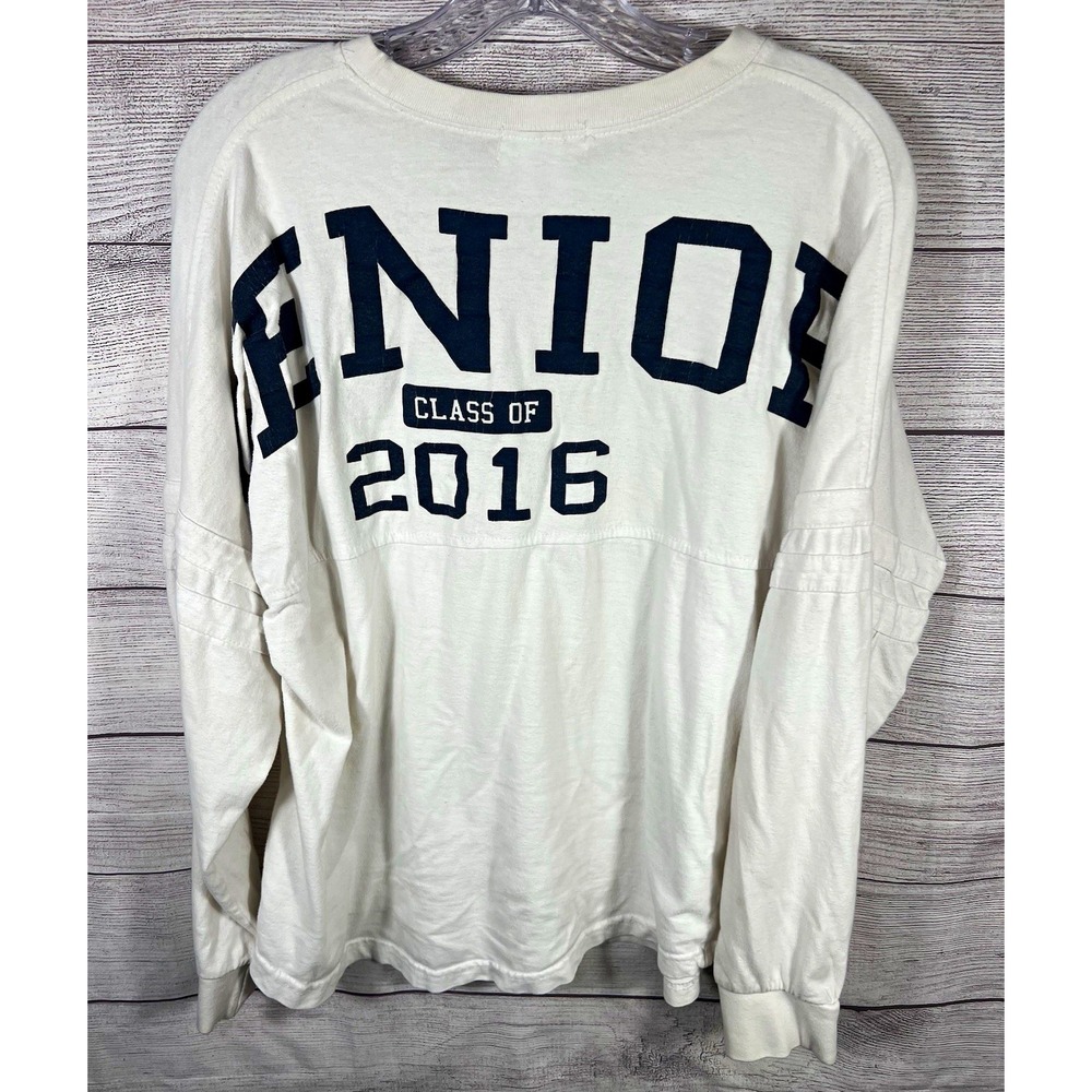 Jostens Class of 2016 Senior Graphic Long Sleeve T Shirt White Blue Men's S